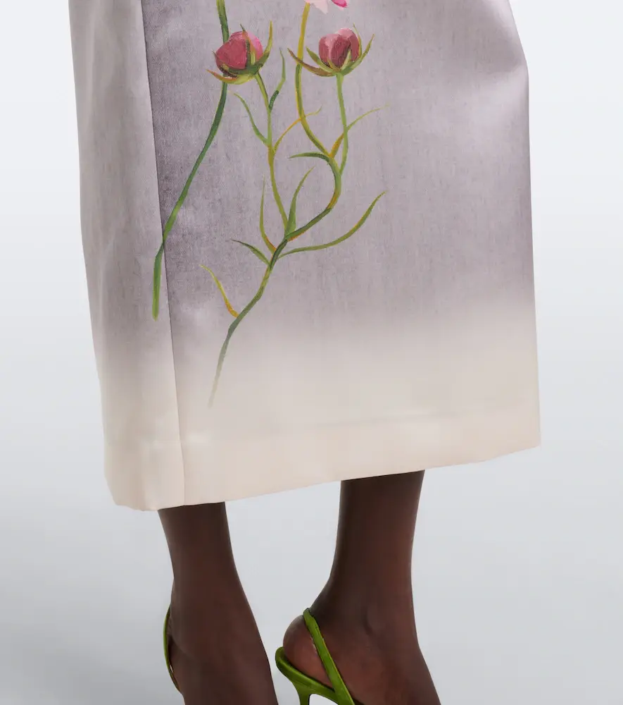 Oscar de la Renta Floral midi skirt | Thumbnail 3 Oscar de la Renta Floral midi skirt | Thumbnail 3