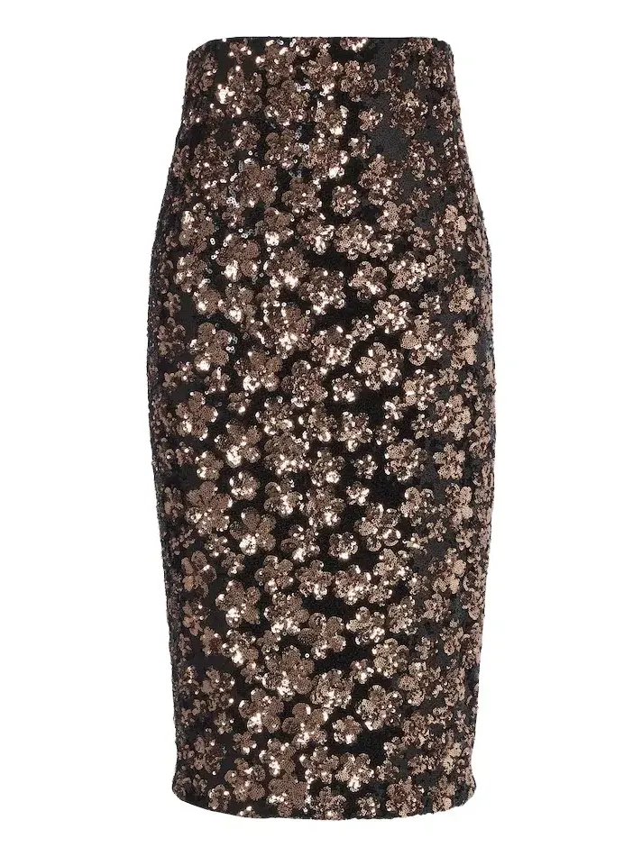Max Mara Floral sequined midi skirt