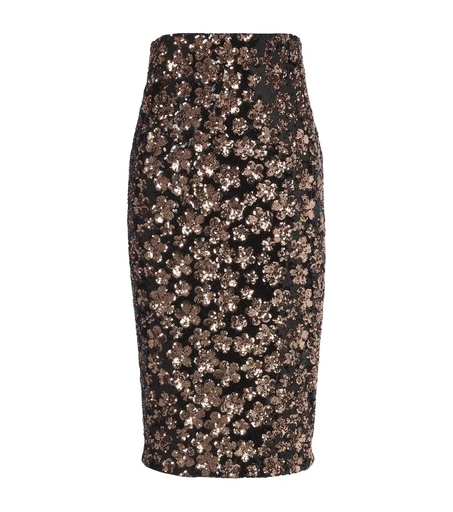 Max Mara Floral sequined midi skirt | Image 1 Max Mara Floral sequined midi skirt | Image 1