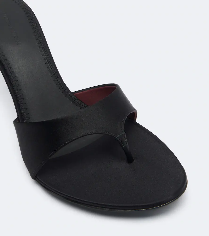 Magda Butrym Floral-appliqué satin thong sandals | Thumbnail 2 Magda Butrym Floral-appliqué satin thong sandals | Thumbnail 2
