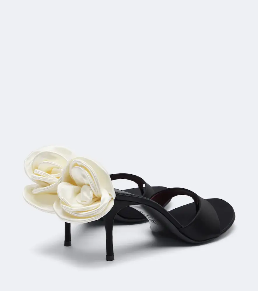 Magda Butrym Floral-appliqué satin thong sandals | Thumbnail 4 Magda Butrym Floral-appliqué satin thong sandals | Thumbnail 4