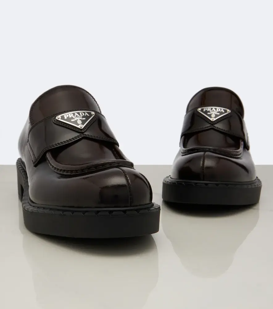 Prada Chocolate leather loafers | Thumbnail 3