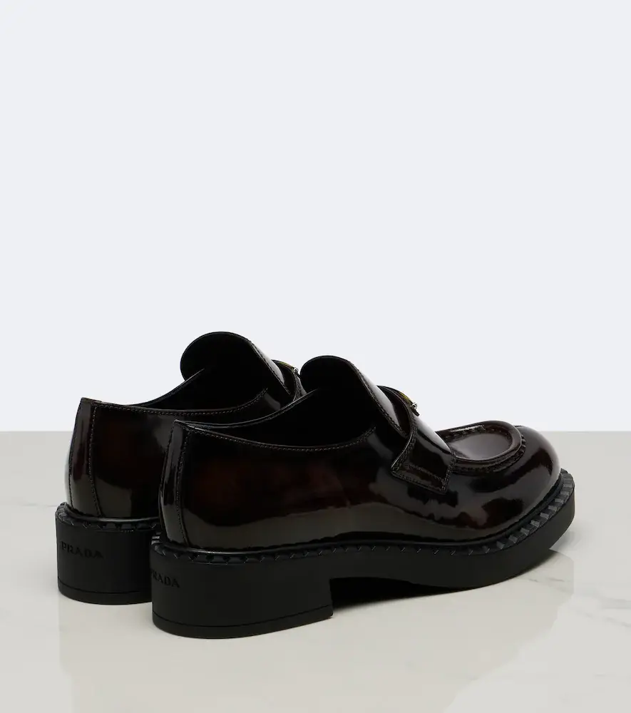 Prada Chocolate leather loafers | Thumbnail 4