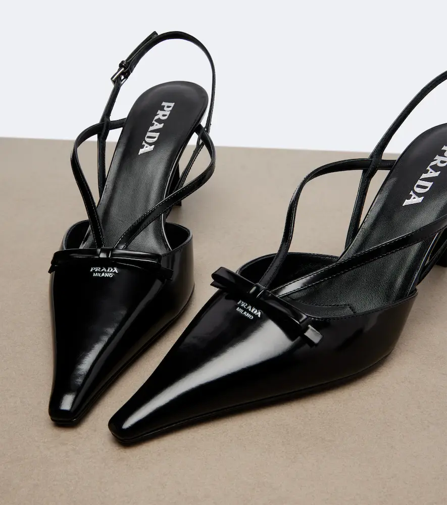 Prada Leather slingback pumps | Thumbnail 3 Prada Leather slingback pumps | Thumbnail 3