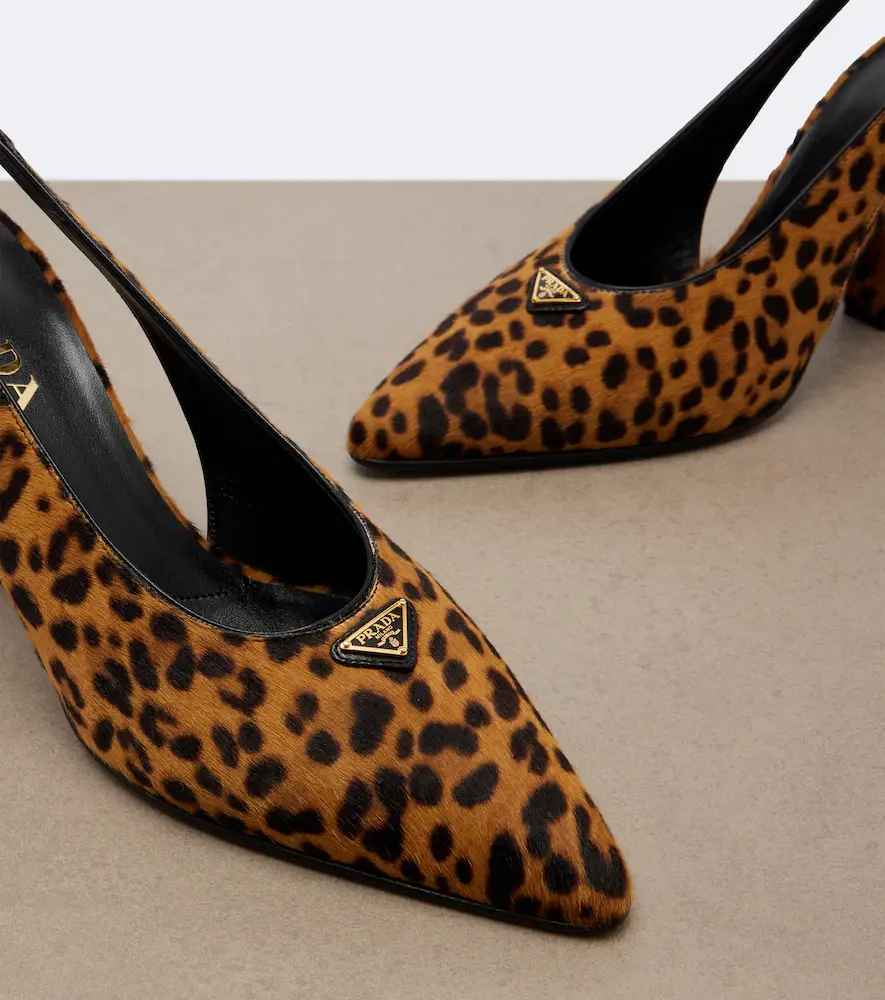 Prada Leopard-print calf hair slingback pumps | Thumbnail 2 Prada Leopard-print calf hair slingback pumps | Thumbnail 2