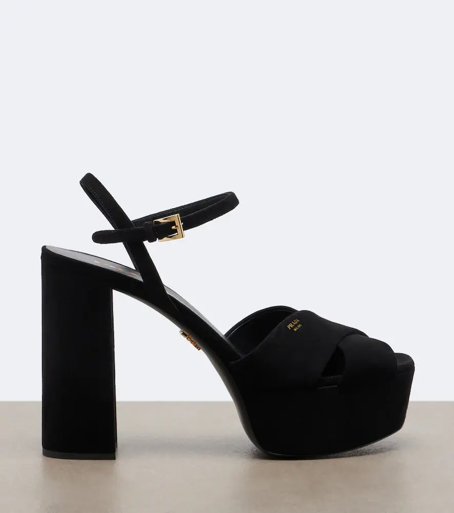 Prada Suede platform sandals | Thumbnail 3