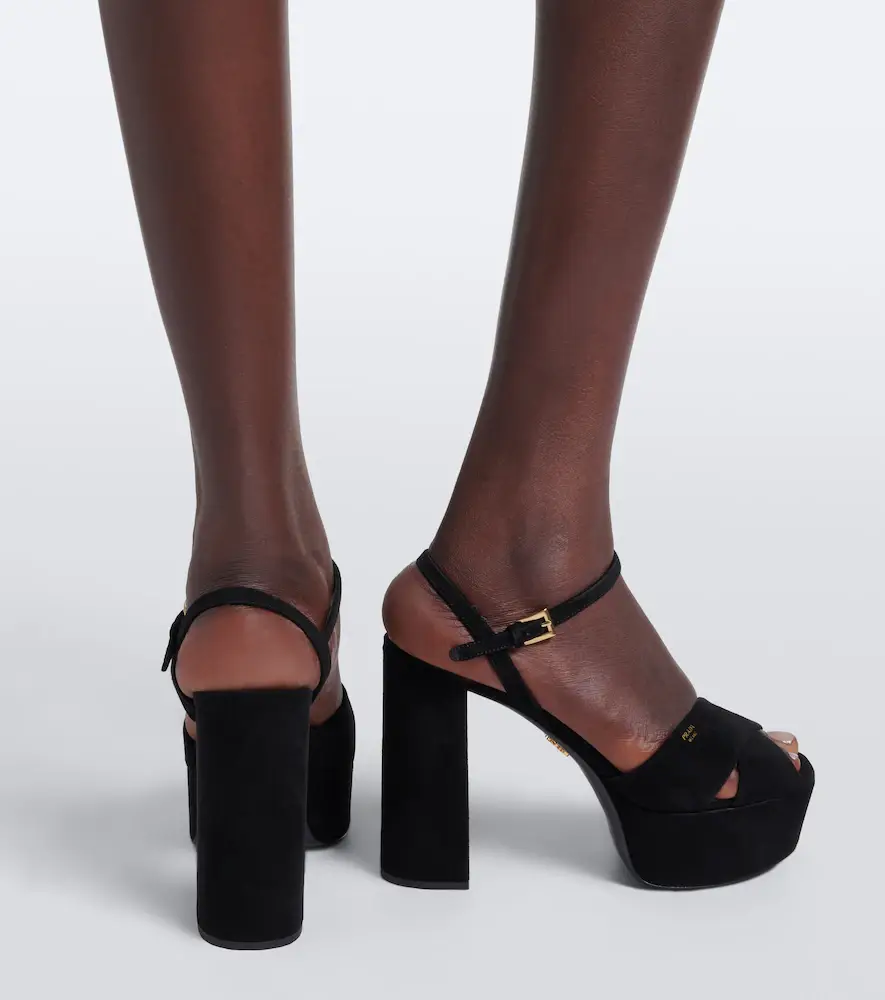 Prada Suede platform sandals | Thumbnail 6