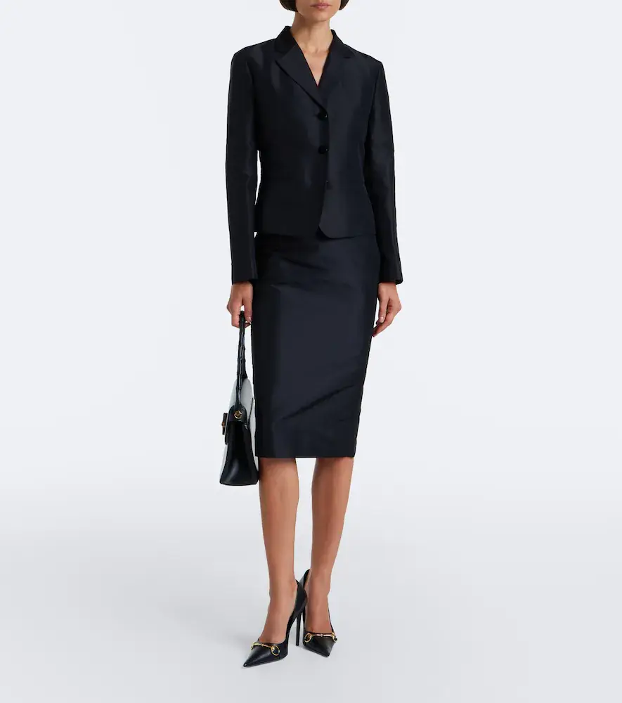 Gucci Silk faille pencil skirt | Thumbnail 2 Gucci Silk faille pencil skirt | Thumbnail 2