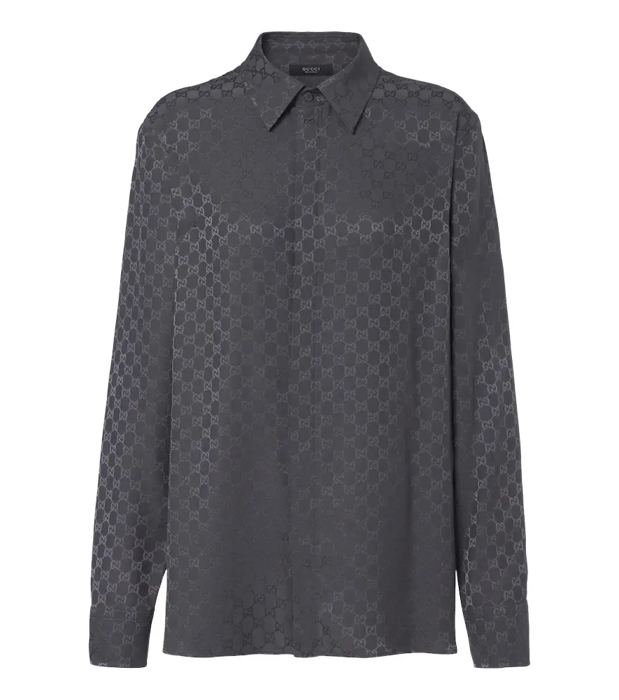 Gucci GG printed silk twill shirt | Image 1 Gucci GG printed silk twill shirt | Image 1