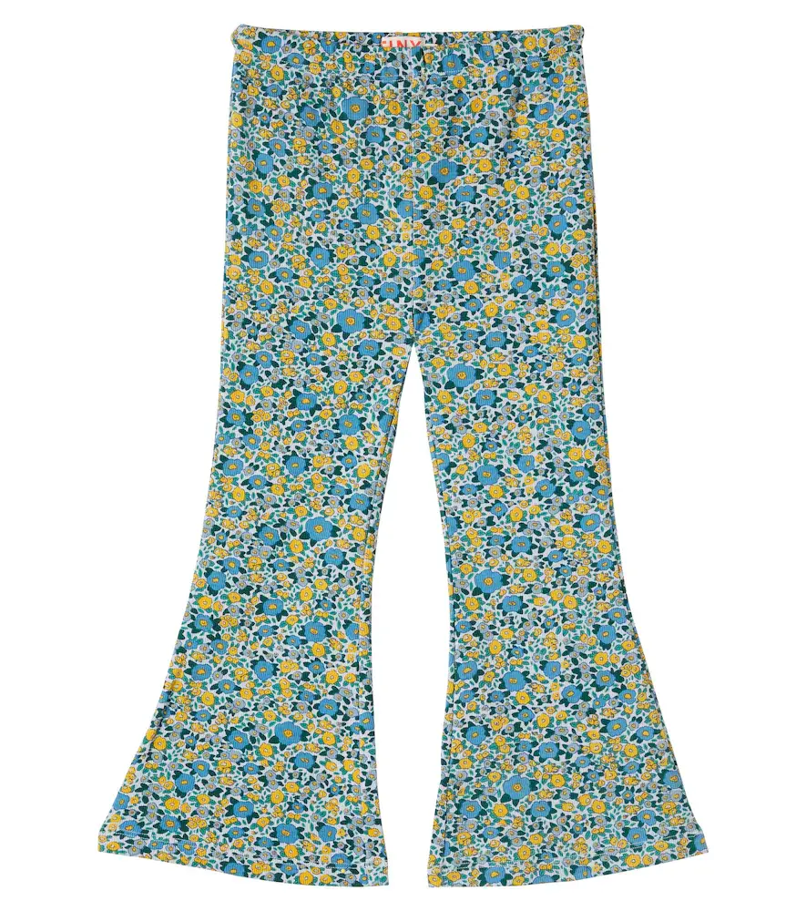 Tinycottons Floral cotton-blend flared pants | Image 1 Tinycottons Floral cotton-blend flared pants | Image 1
