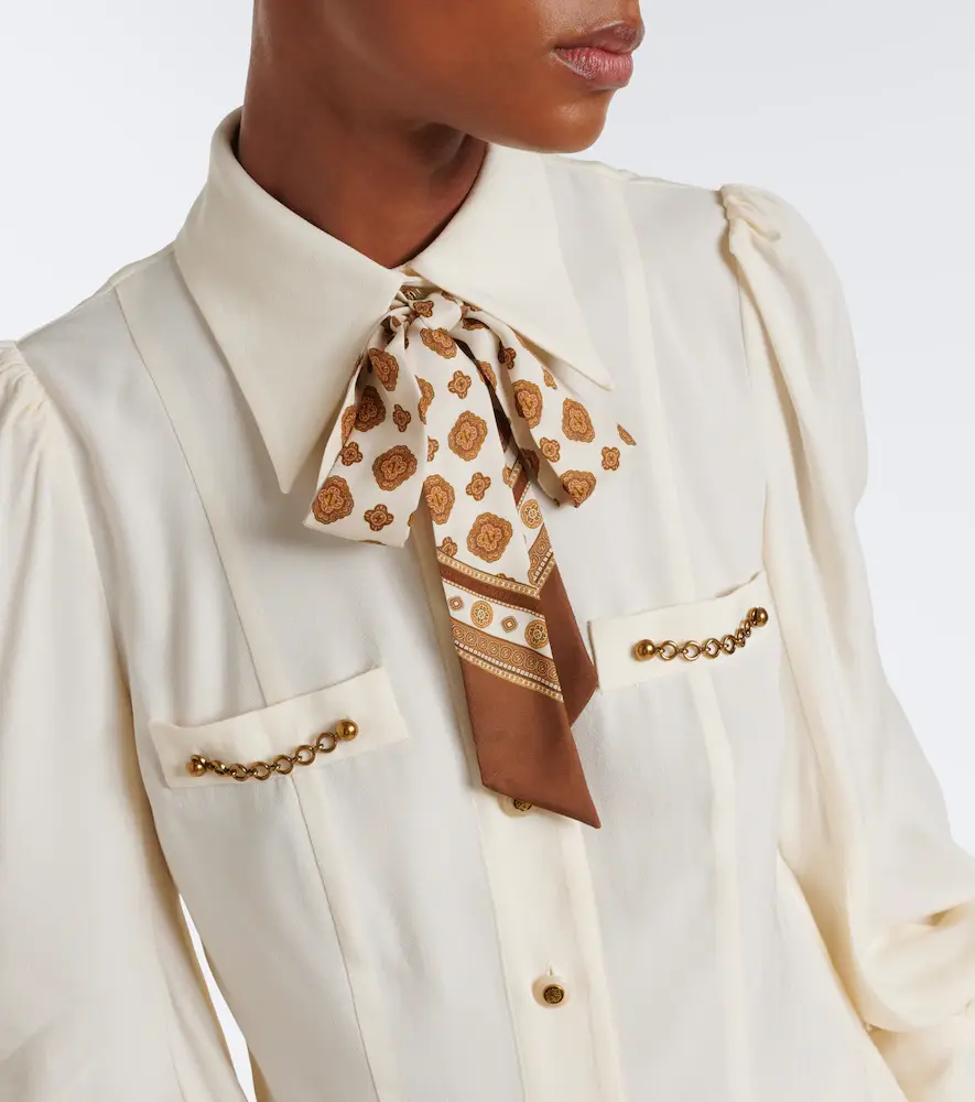 Zimmermann Utility tie-neck blouse | Thumbnail 4 Zimmermann Utility tie-neck blouse | Thumbnail 4