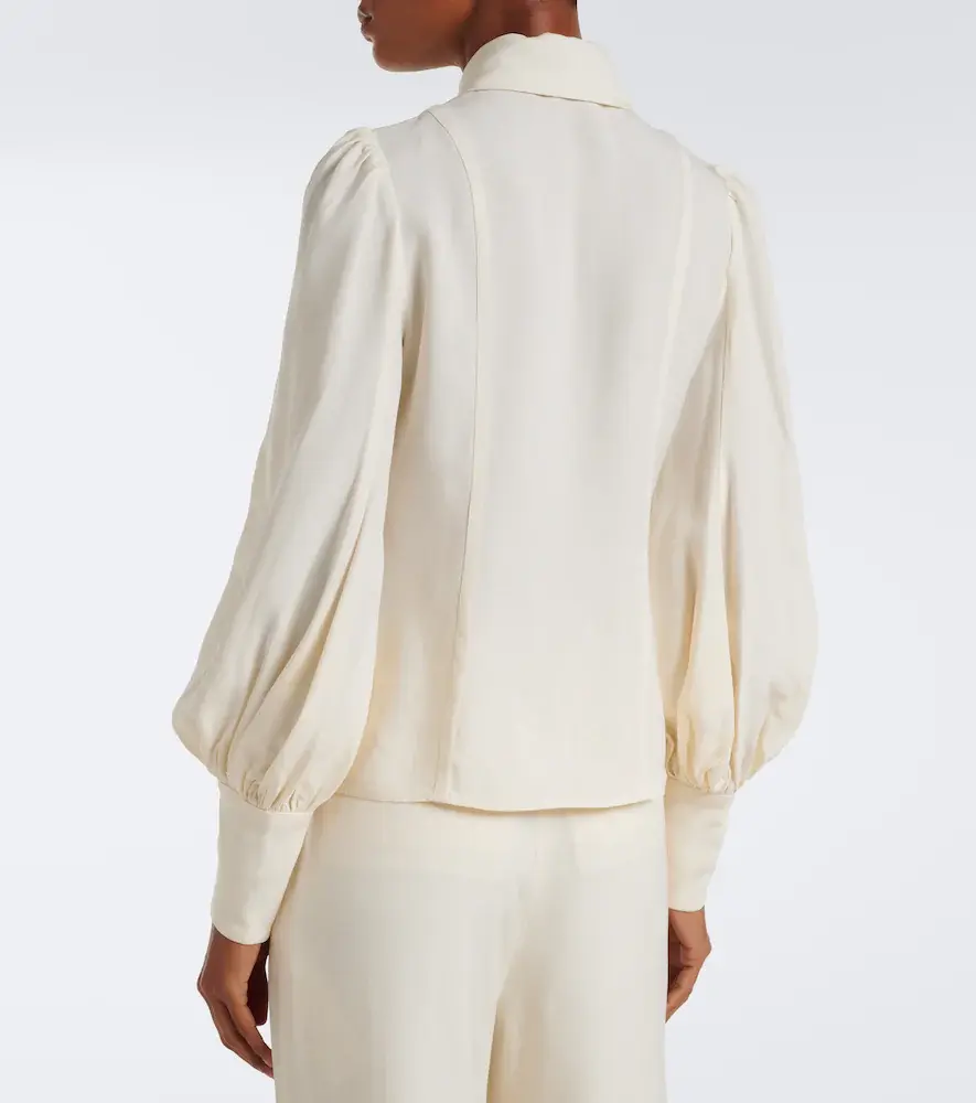 Zimmermann Utility tie-neck blouse | Thumbnail 6 Zimmermann Utility tie-neck blouse | Thumbnail 6