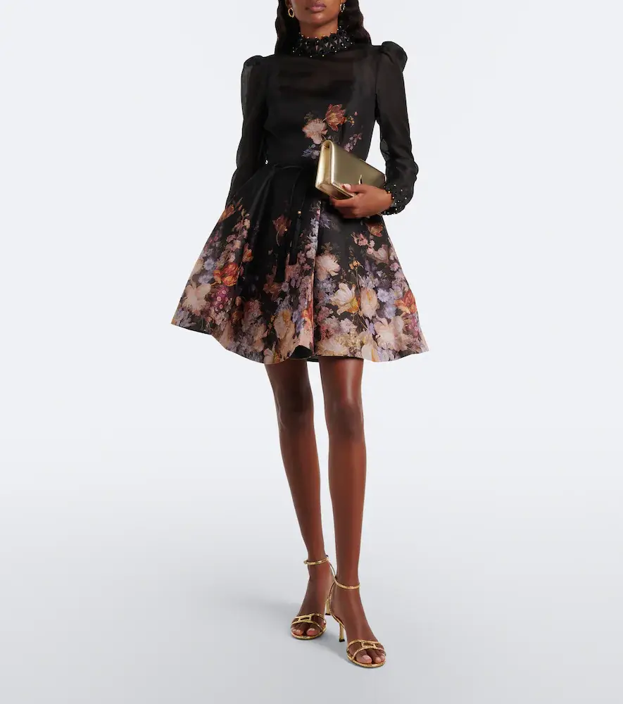 Zimmermann Valiant floral linen and silk minidress | Thumbnail 5
