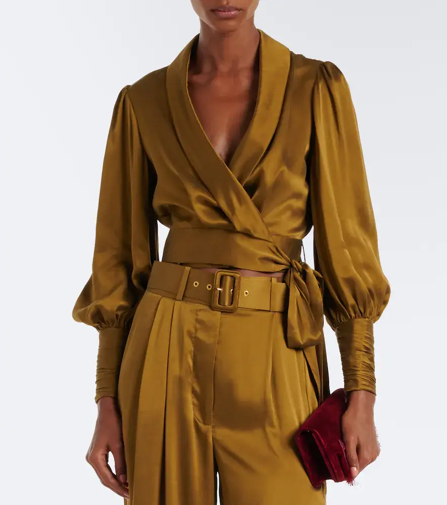 Zimmermann Silk satin wrap top | Thumbnail 2