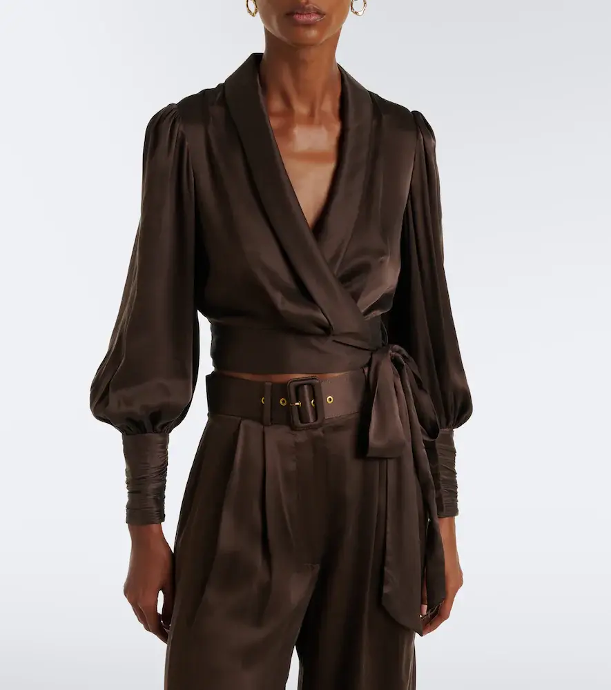 Zimmermann Silk satin wrap top | Thumbnail 3