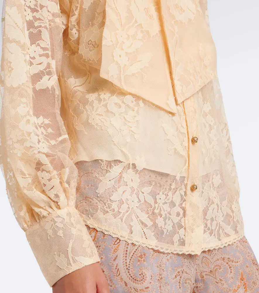 Zimmermann Valiant tie-neck lace blouse | Thumbnail 3 Zimmermann Valiant tie-neck lace blouse | Thumbnail 3
