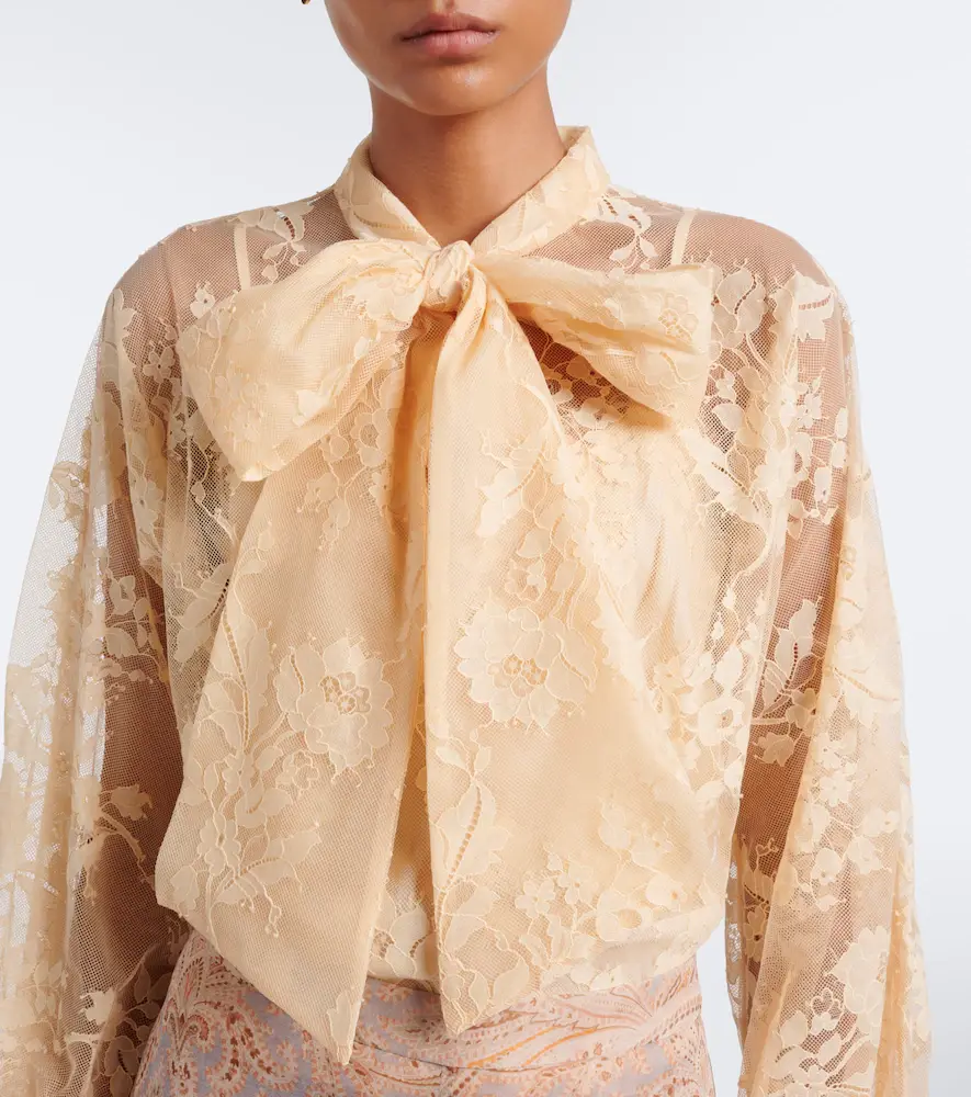 Zimmermann Valiant tie-neck lace blouse | Thumbnail 6 Zimmermann Valiant tie-neck lace blouse | Thumbnail 6