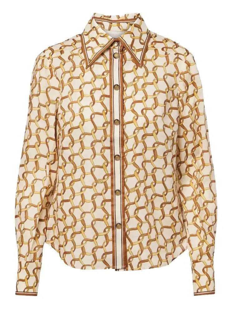 Zimmermann Printed ramie shirt