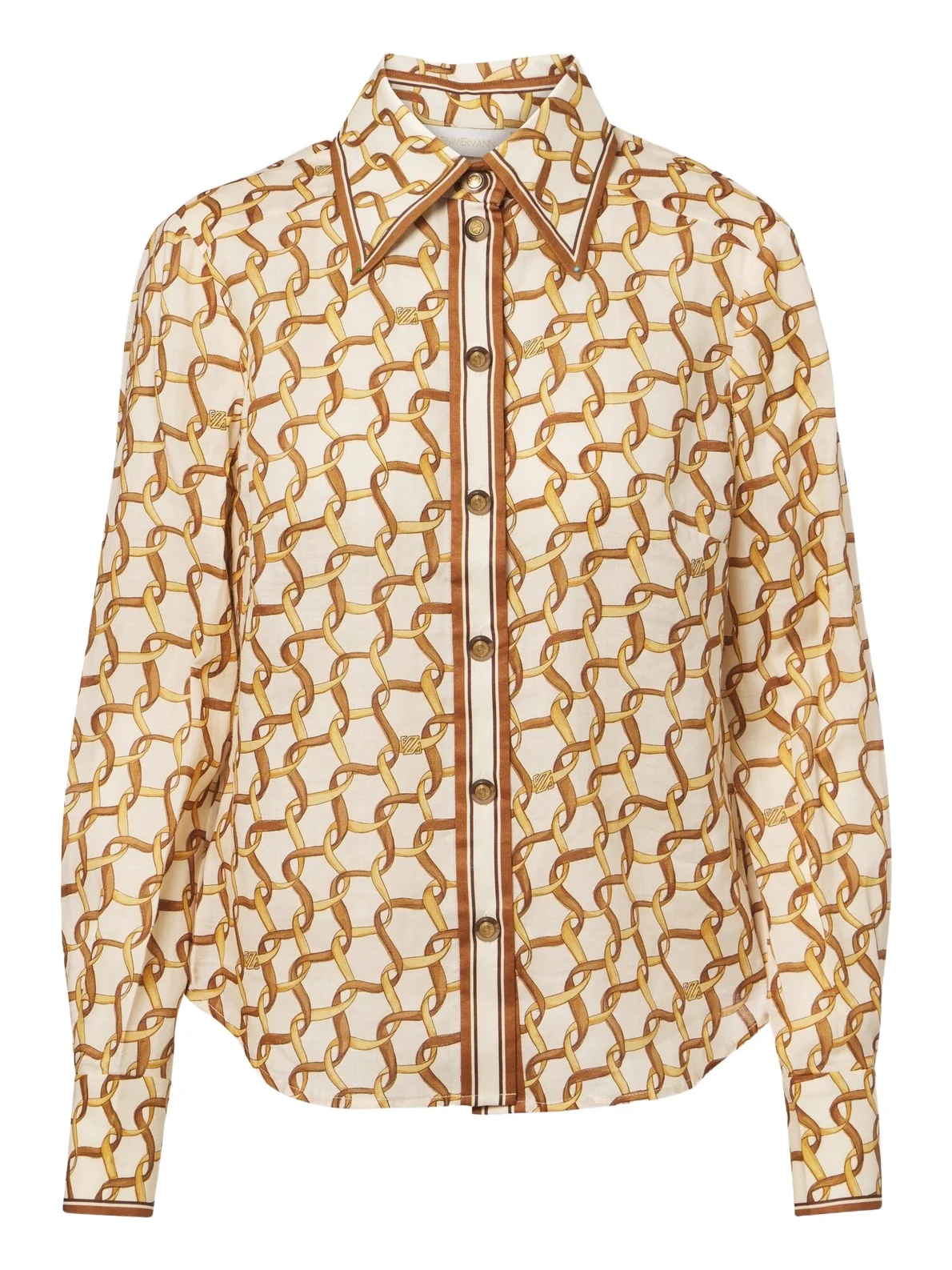 Zimmermann Printed ramie shirt