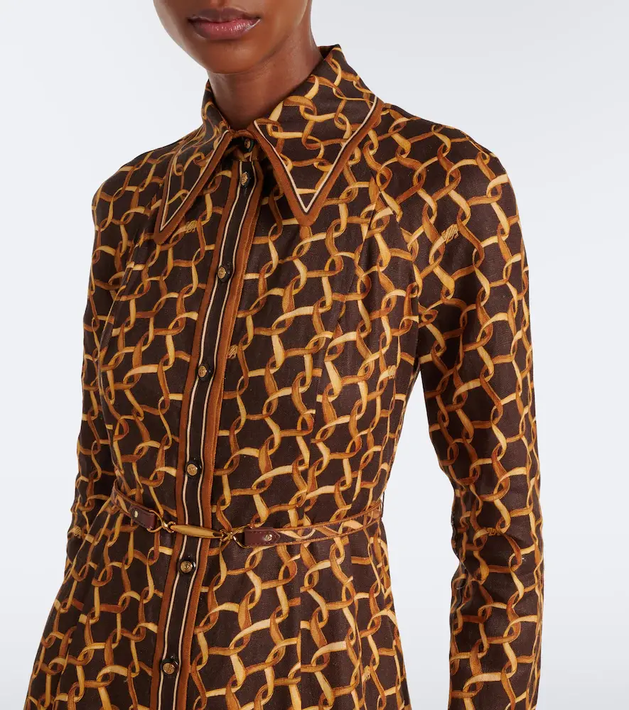 Zimmermann Belted printed linen shirt dress | Thumbnail 3 Zimmermann Belted printed linen shirt dress | Thumbnail 3