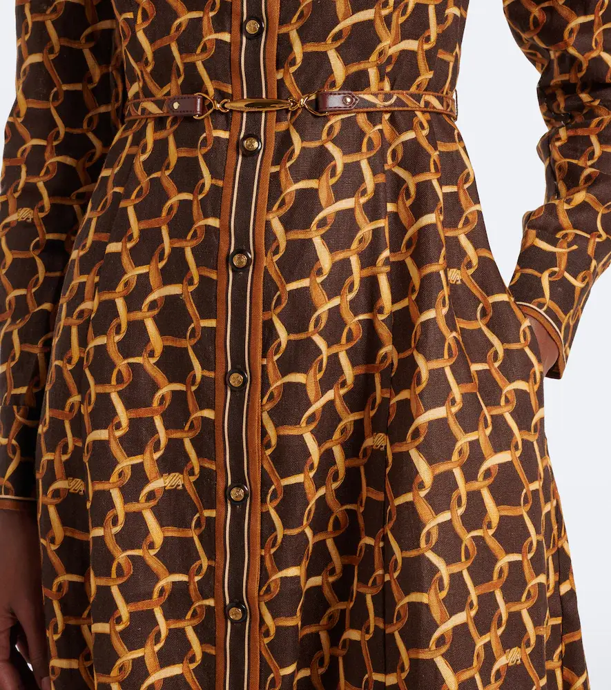 Zimmermann Belted printed linen shirt dress | Thumbnail 6 Zimmermann Belted printed linen shirt dress | Thumbnail 6