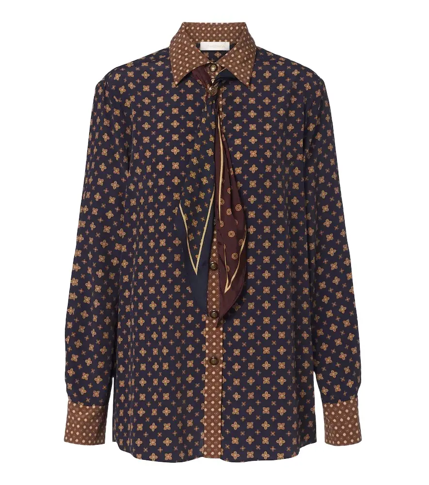 Zimmermann Printed tie-neck blouse | Image 1 Zimmermann Printed tie-neck blouse | Image 1