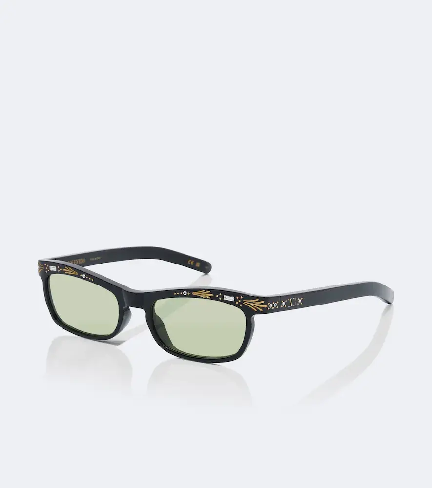 Valentino Garavani Embellished rectangular sunglasses | Thumbnail 2 Valentino Garavani Embellished rectangular sunglasses | Thumbnail 2