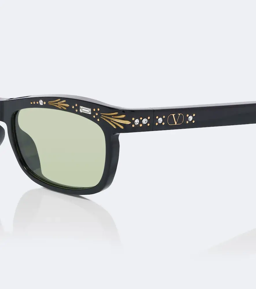 Valentino Garavani Embellished rectangular sunglasses | Thumbnail 3 Valentino Garavani Embellished rectangular sunglasses | Thumbnail 3