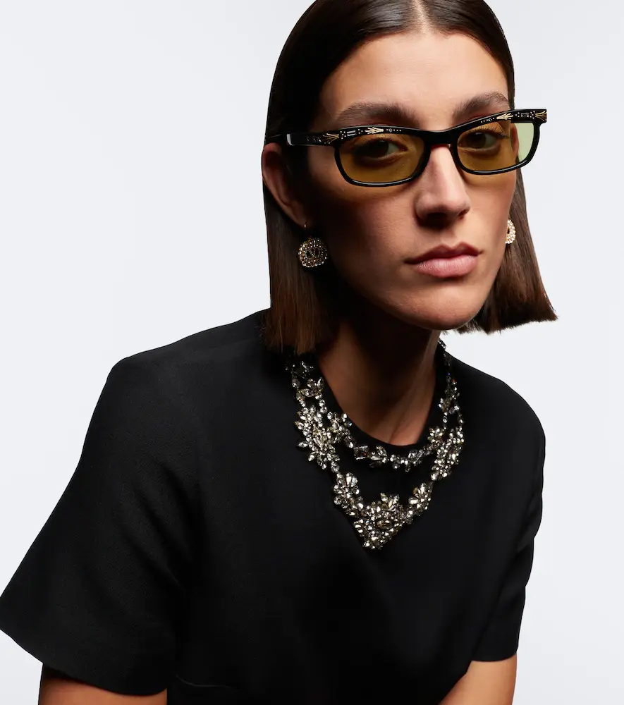 Valentino Garavani Embellished rectangular sunglasses | Thumbnail 5 Valentino Garavani Embellished rectangular sunglasses | Thumbnail 5