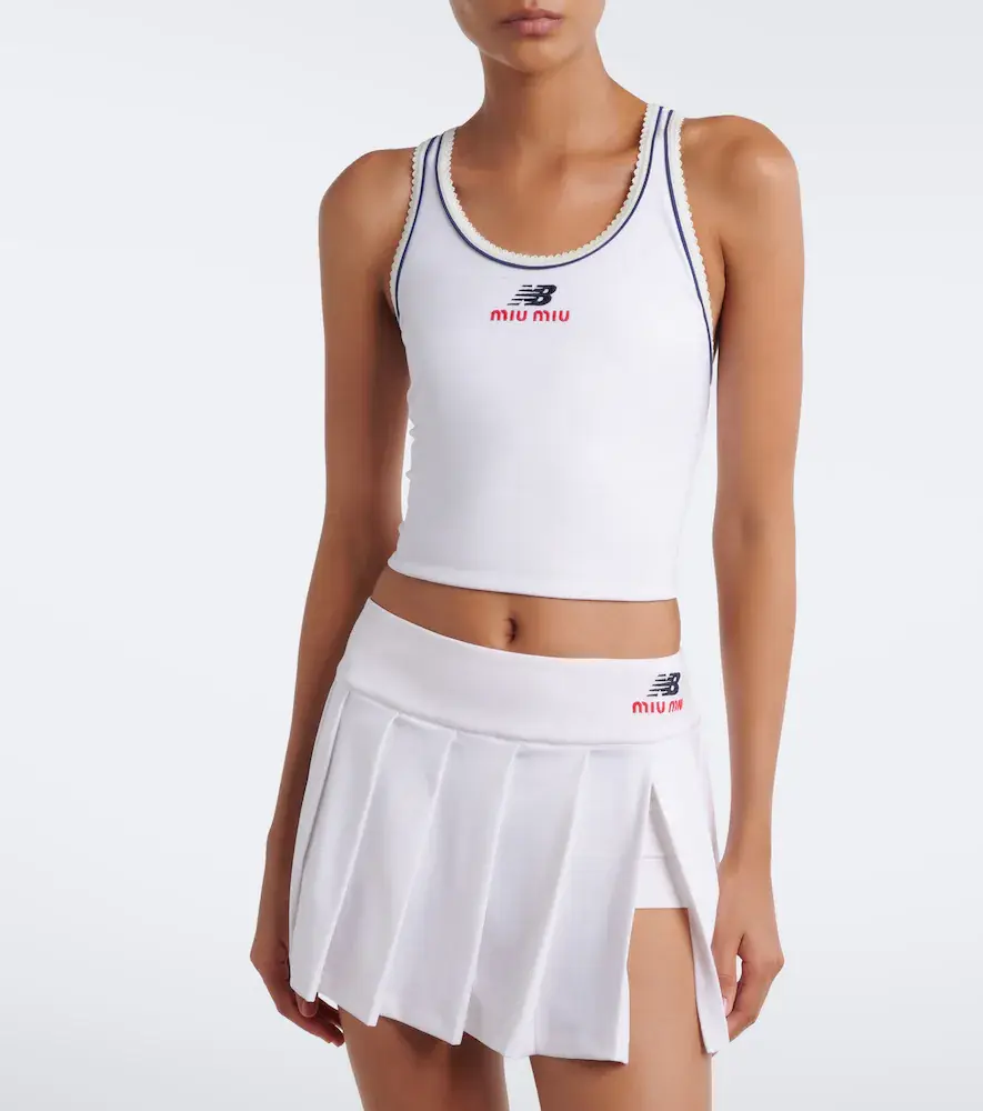 Miu Miu x New Balance jersey crop top | Thumbnail 4 Miu Miu x New Balance jersey crop top | Thumbnail 4