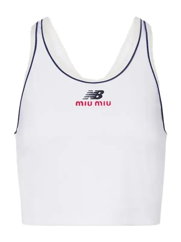 x New Balance jersey crop top x New Balance jersey crop top