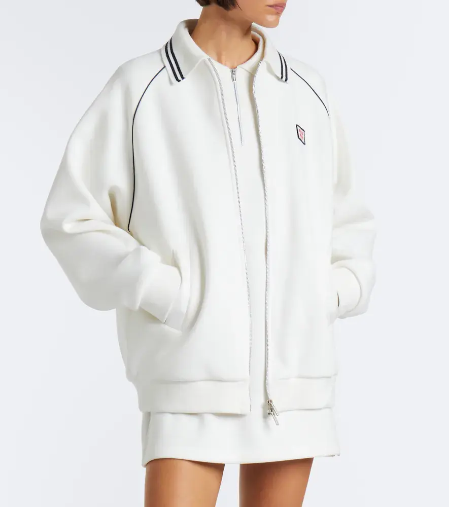 Miu Miu Cotton piqué blouson jacket | Thumbnail 7 Miu Miu Cotton piqué blouson jacket | Thumbnail 7