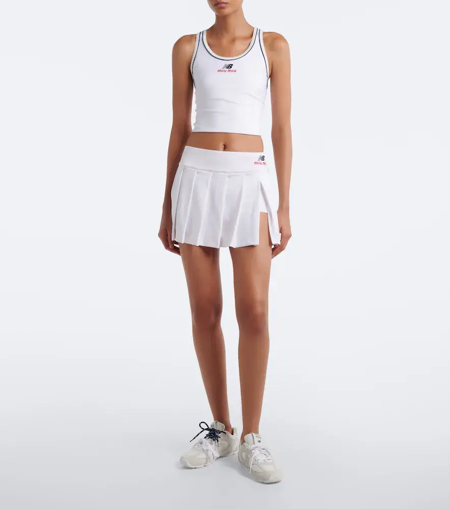 Miu Miu x New Balance pleated jersey miniskirt | Thumbnail 2