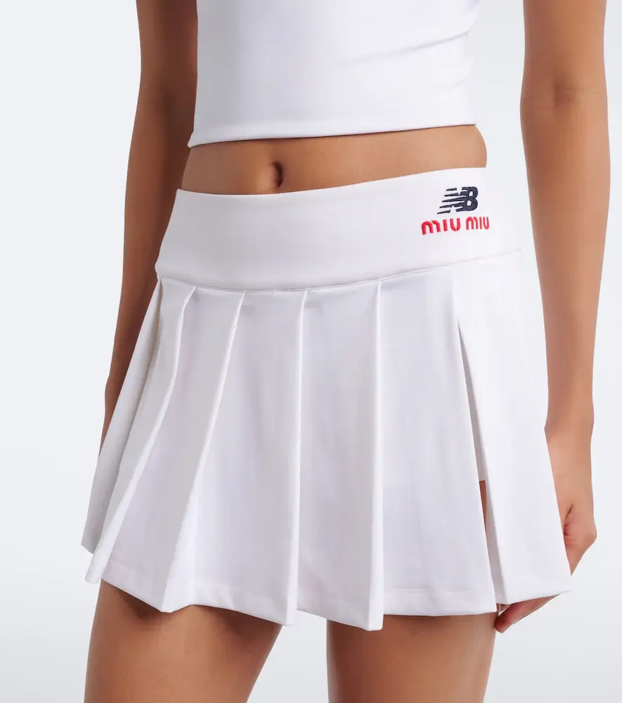 Miu Miu x New Balance pleated jersey miniskirt | Thumbnail 4