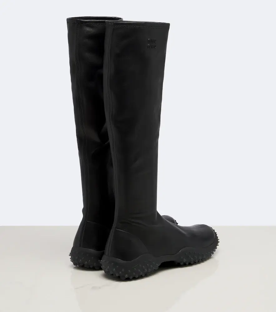 Miu Miu Leather knee-high boots | Thumbnail 2 Miu Miu Leather knee-high boots | Thumbnail 2