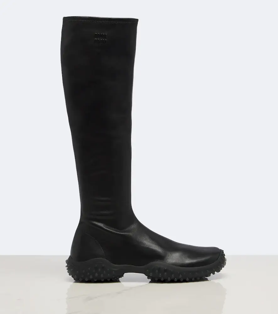 Miu Miu Leather knee-high boots | Thumbnail 4 Miu Miu Leather knee-high boots | Thumbnail 4