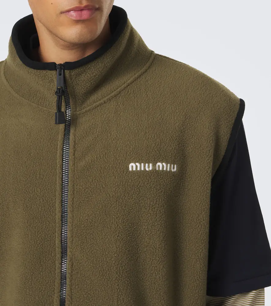 Miu Miu Fleece zip-up vest | Thumbnail 3 Miu Miu Fleece zip-up vest | Thumbnail 3