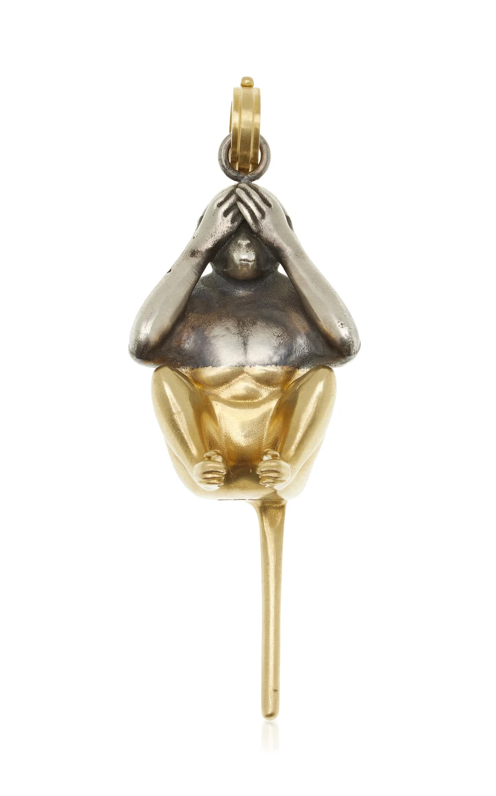 See Nothing 18k Yellow Gold and Sterling Silver Pendant See Nothing 18k Yellow Gold and Sterling Silver Pendant