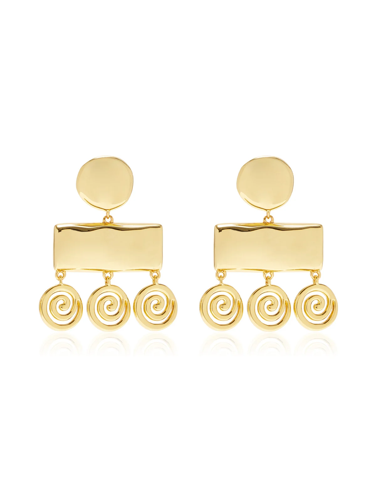 Koru Dangle Rhodium Vermeil Earrings Koru Dangle Rhodium Vermeil Earrings