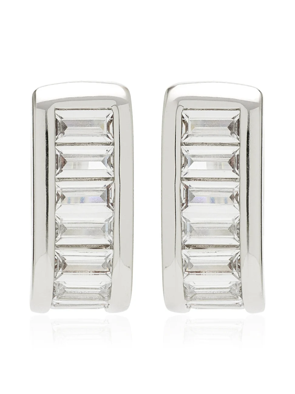 Crystal Baguette Huggie Earrings Crystal Baguette Huggie Earrings