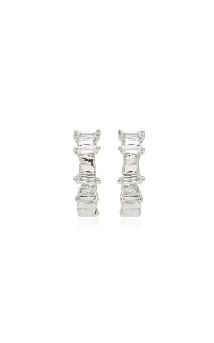 Suzanne Kalan 18kw Classic Diamond Gold Huggie Earrings | Image 1 Suzanne Kalan 18kw Classic Diamond Gold Huggie Earrings | Image 1