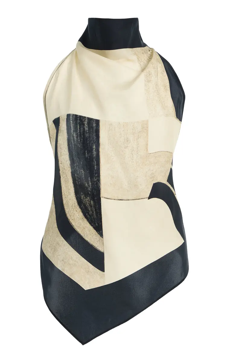 SIR. Sona Silk Halter Tie Top | Image 1 SIR. Sona Silk Halter Tie Top | Image 1