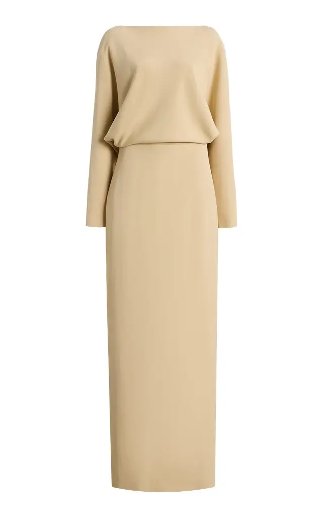 House of Dagmar Billow Wool-Blend Maxi Dress