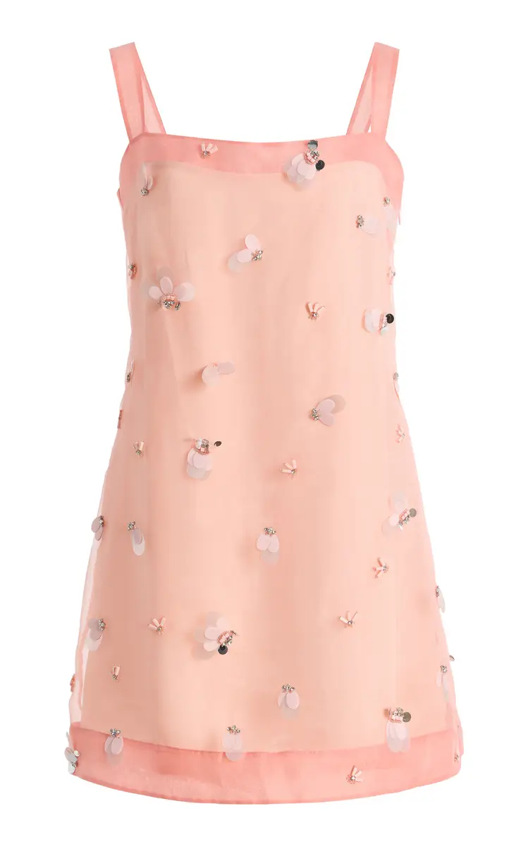 SIMKHAI Sumi Embellished Silk Mini Dress | Image 1 SIMKHAI Sumi Embellished Silk Mini Dress | Image 1