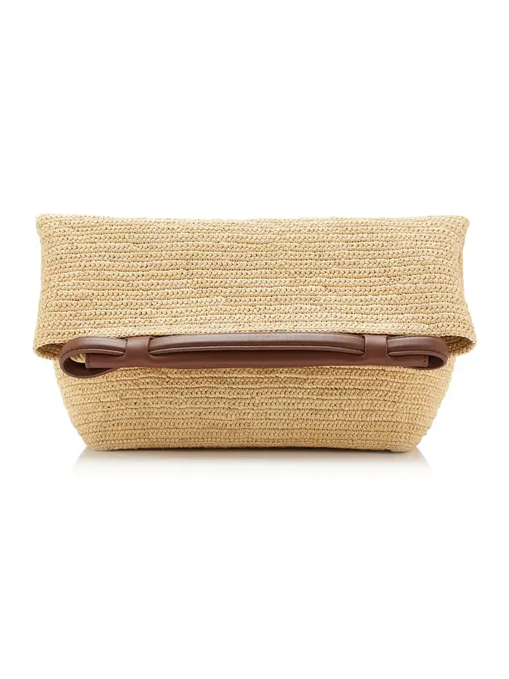 JANESSA LEONE Auden Small Raffia Bag
