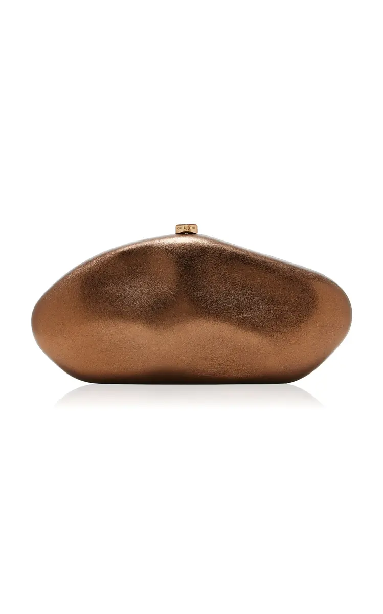 Cult Gaia The Caldera Metallic Leather Clutch | Image 1 Cult Gaia The Caldera Metallic Leather Clutch | Image 1