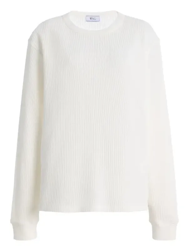 With Nothing Underneath Exclusive Bessette Waffled Cotton Top
