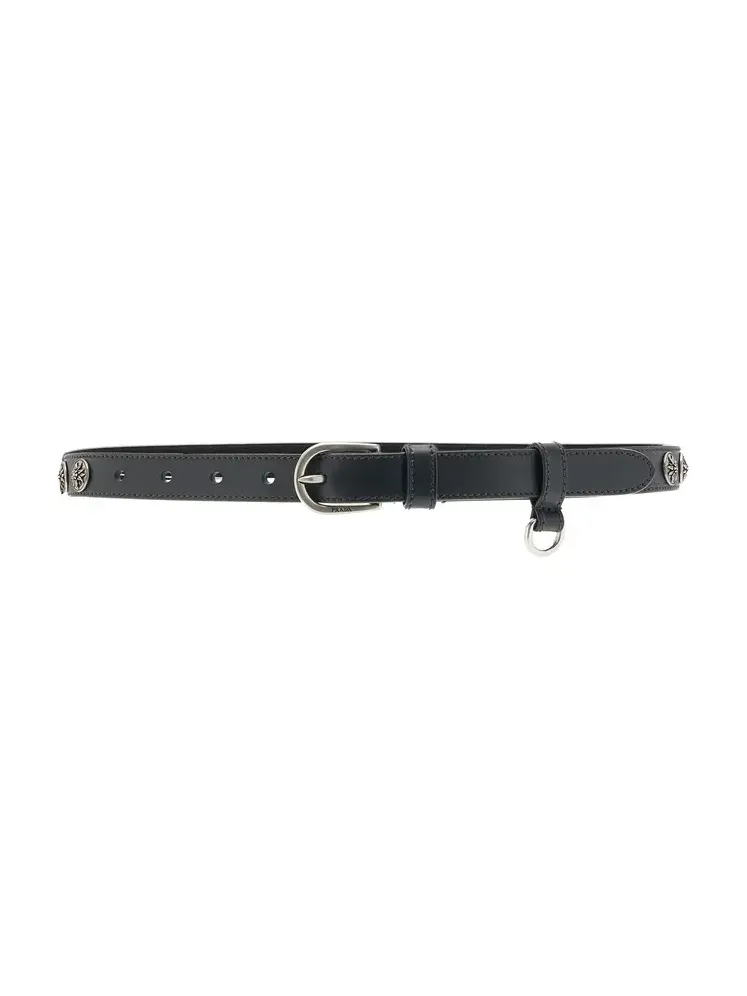 Horseshoe Buckle Leather Belt