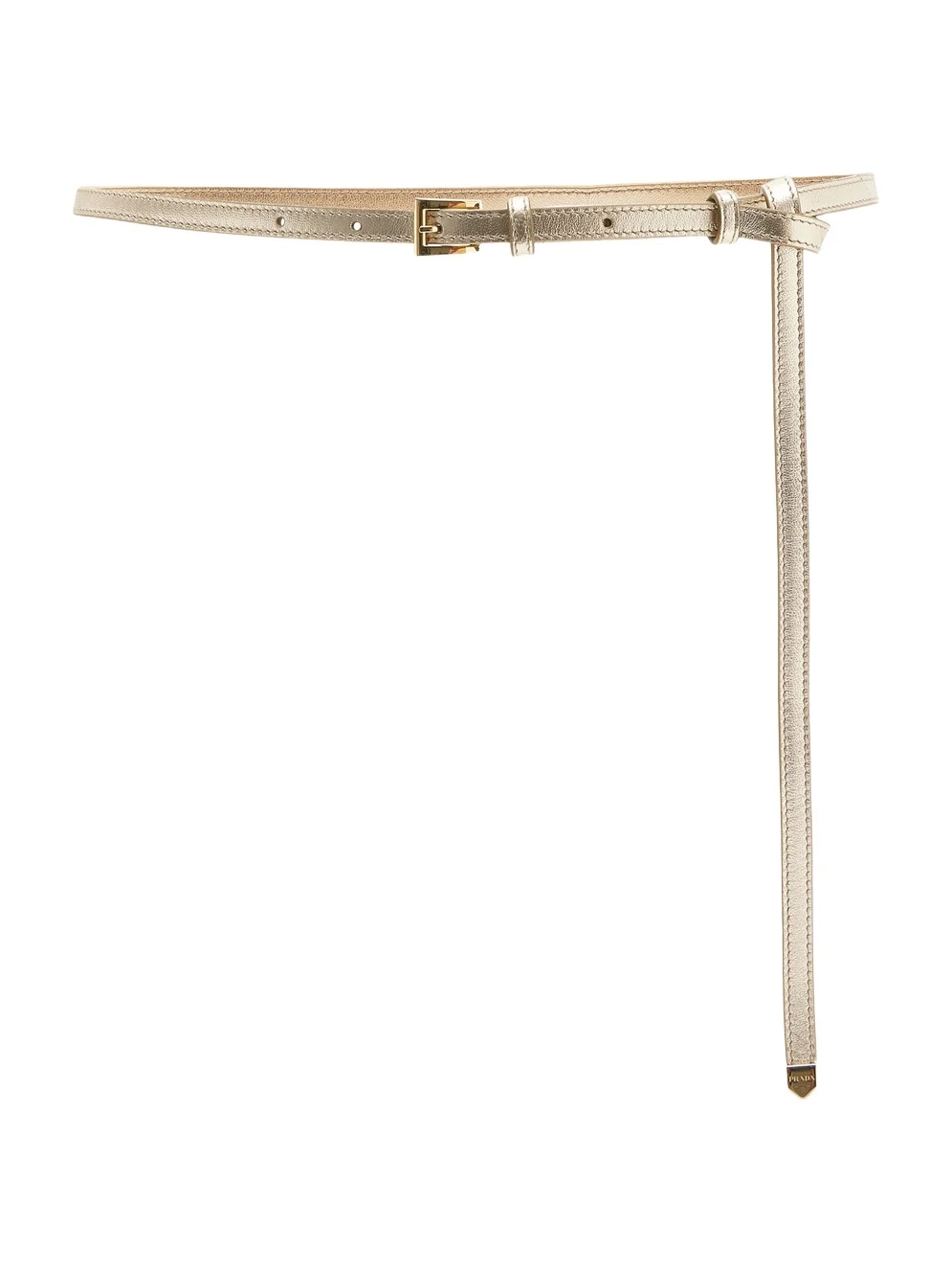 Prada Metallic Leather Belt