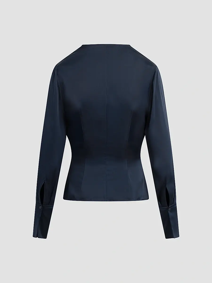 Favorite Daughter Women's The Romance Satin Pleated Top | Thumbnail 6 Favorite Daughter Women's The Romance Satin Pleated Top | Thumbnail 6